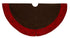 Precision-cut Border Christmas Tree Skirt - Chocolate and Red - 60" - ARCADIA HOME